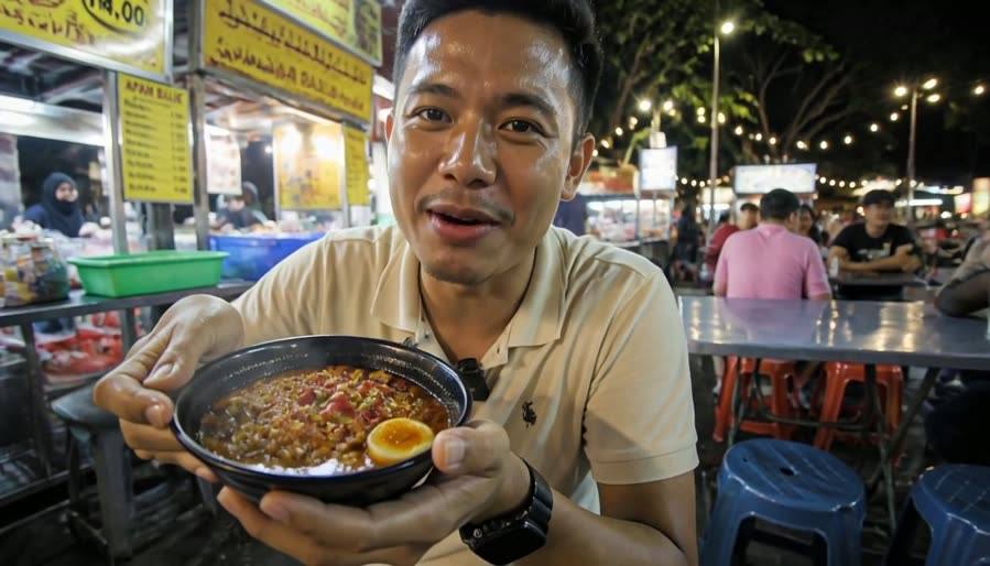 Night Market Taste Test — AI generated 16:9 film frame