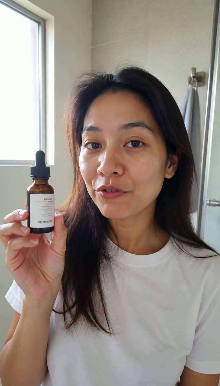 Serum Morning Routine — AI generated 9:16 film frame