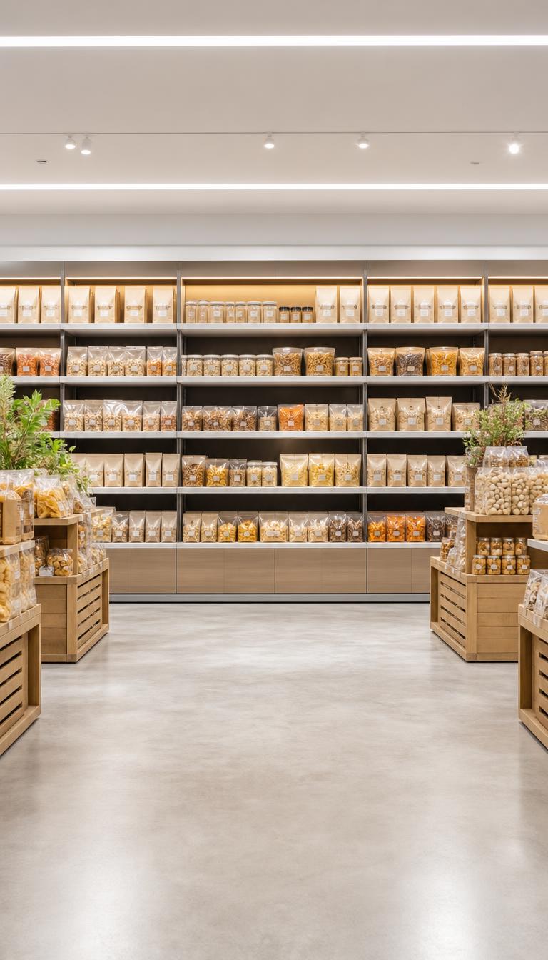 Live Background — Snack & Grocery Aisle — AI generated 9:16 ad creative