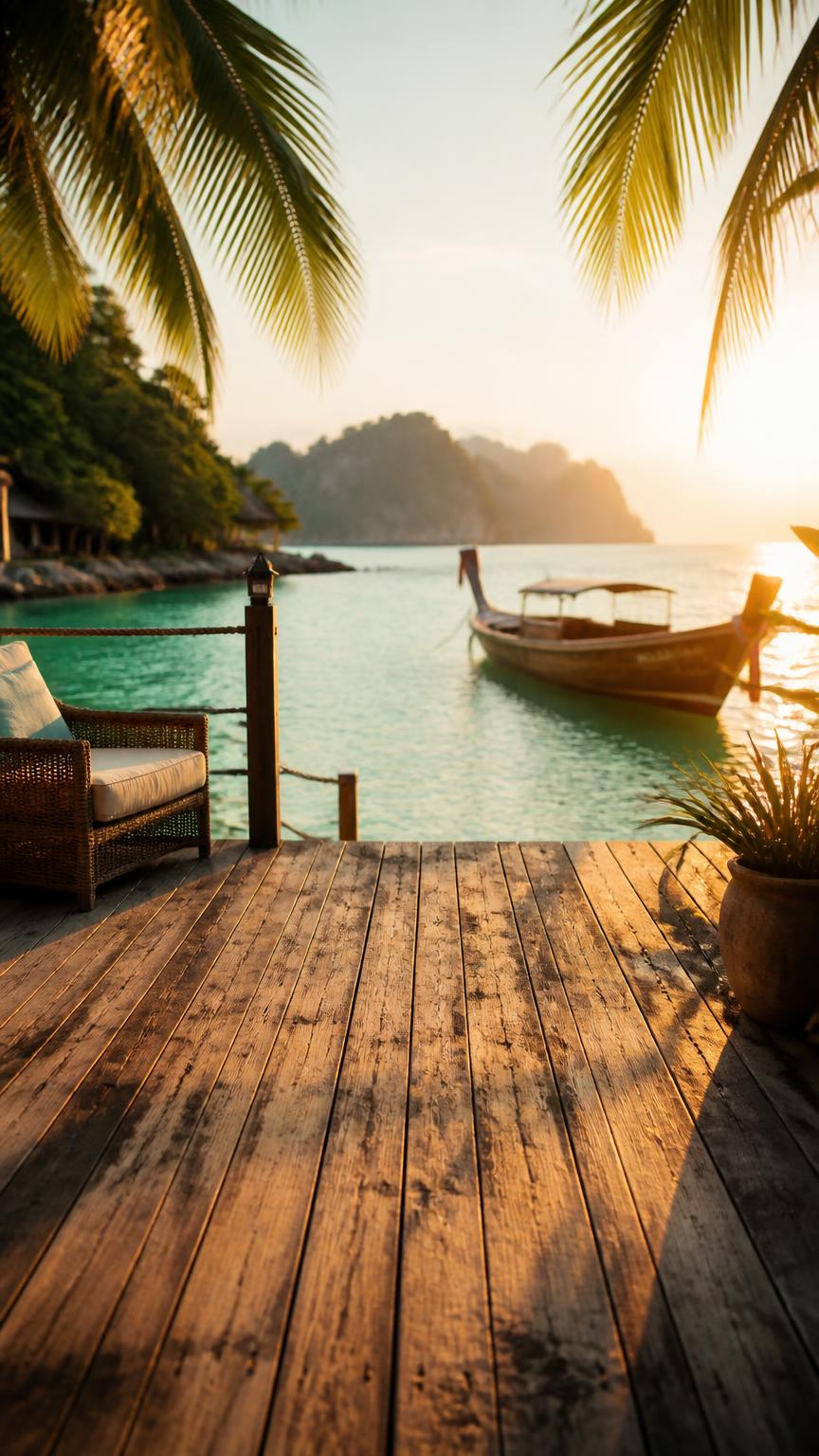 Live Background — Resort Deck — AI generated 9:16 ad creative