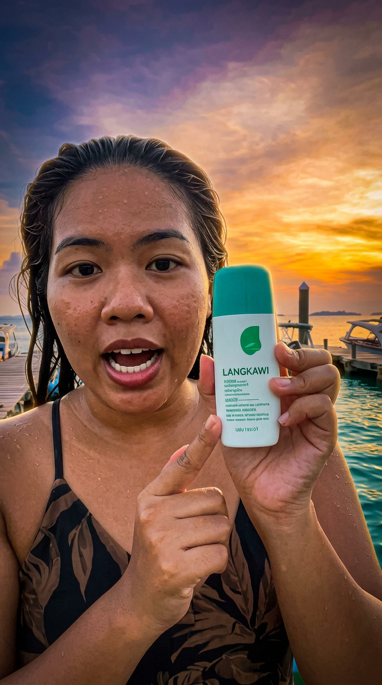 Langkawi Trip — Sunscreen Diary — AI generated 9:16 film frame