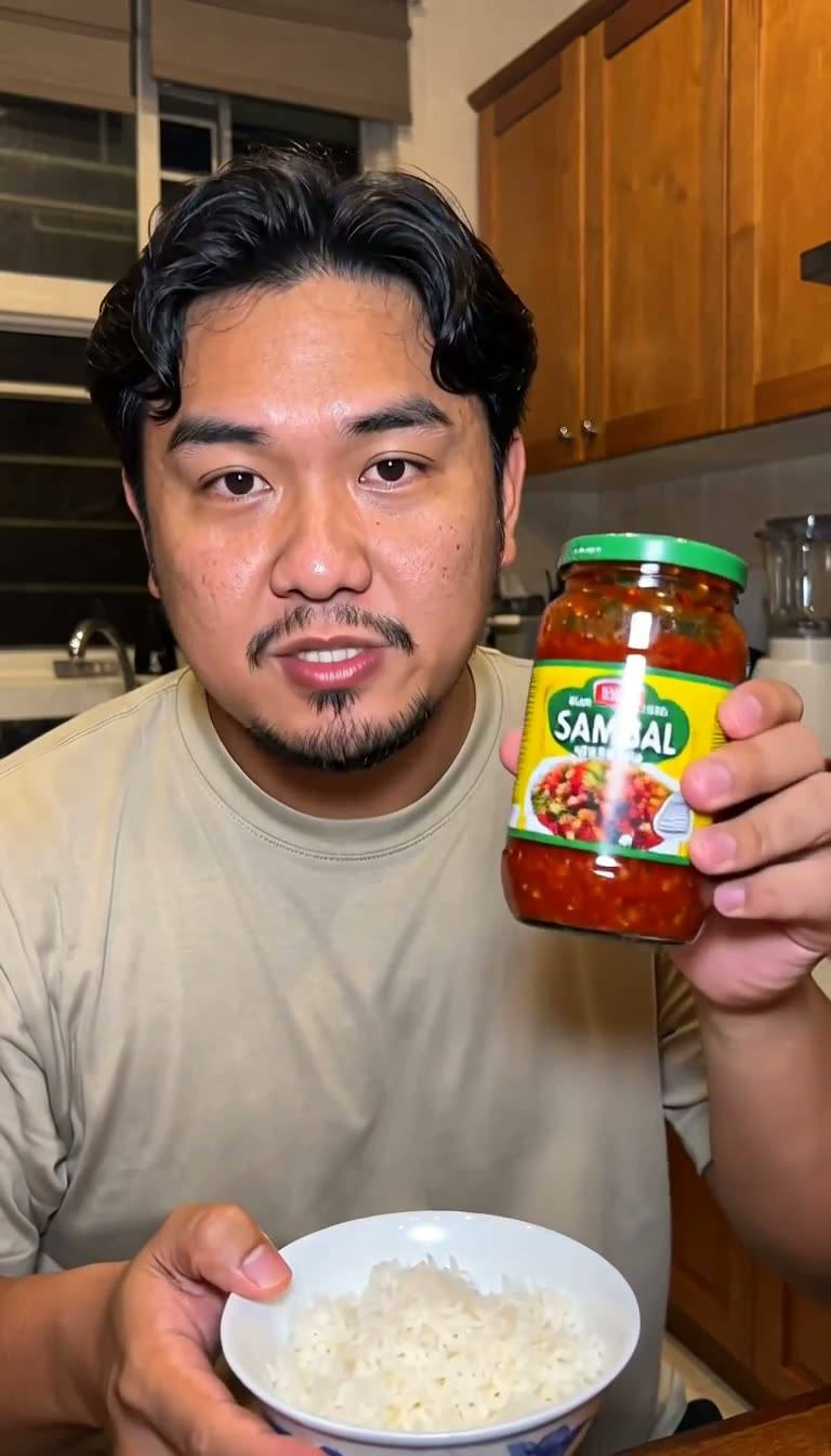 Sambal Jar — One Spoon Test — AI generated 9:16 film frame